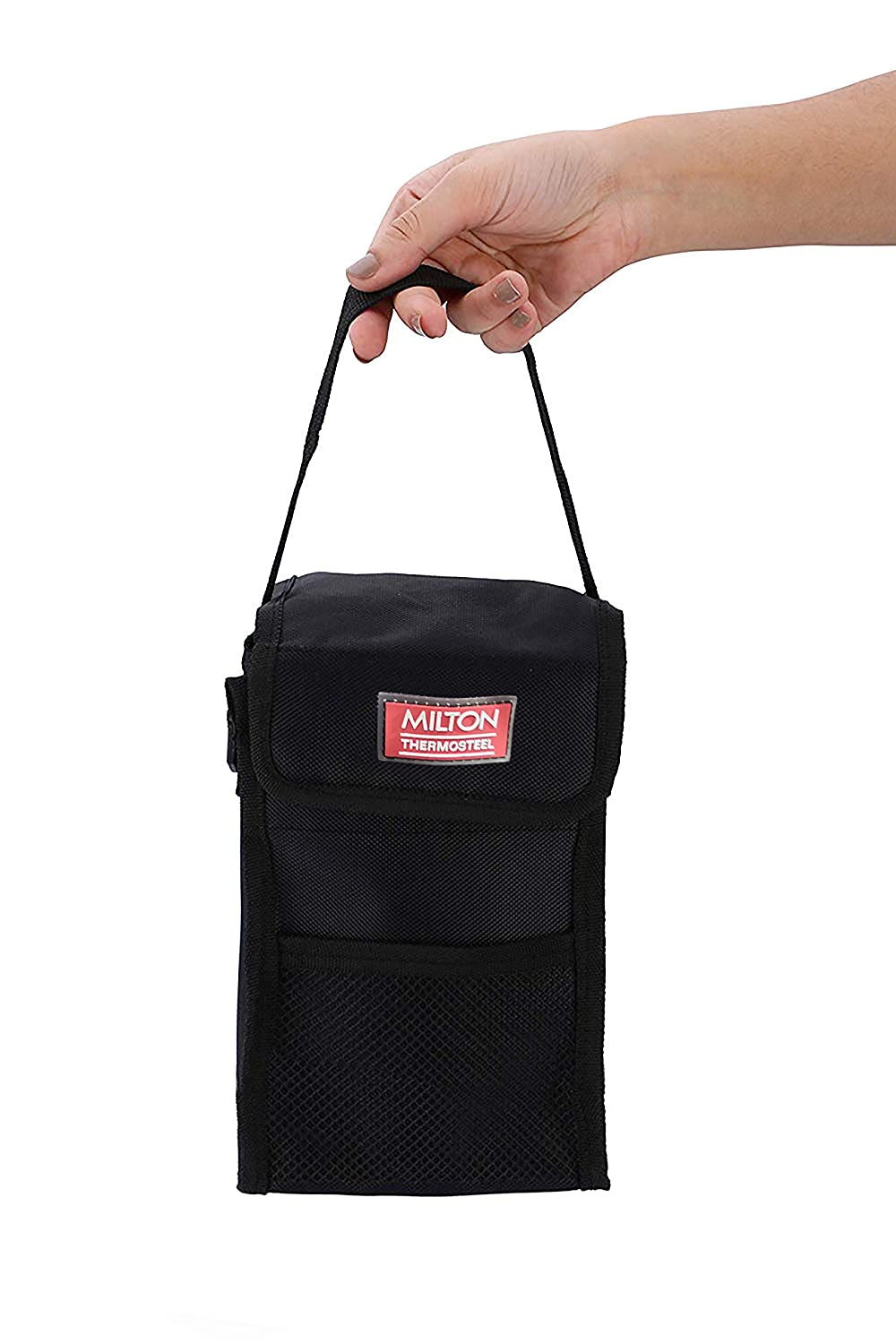 Milton Tuscany Thermosteel Tiffin With Plain Lid | Black