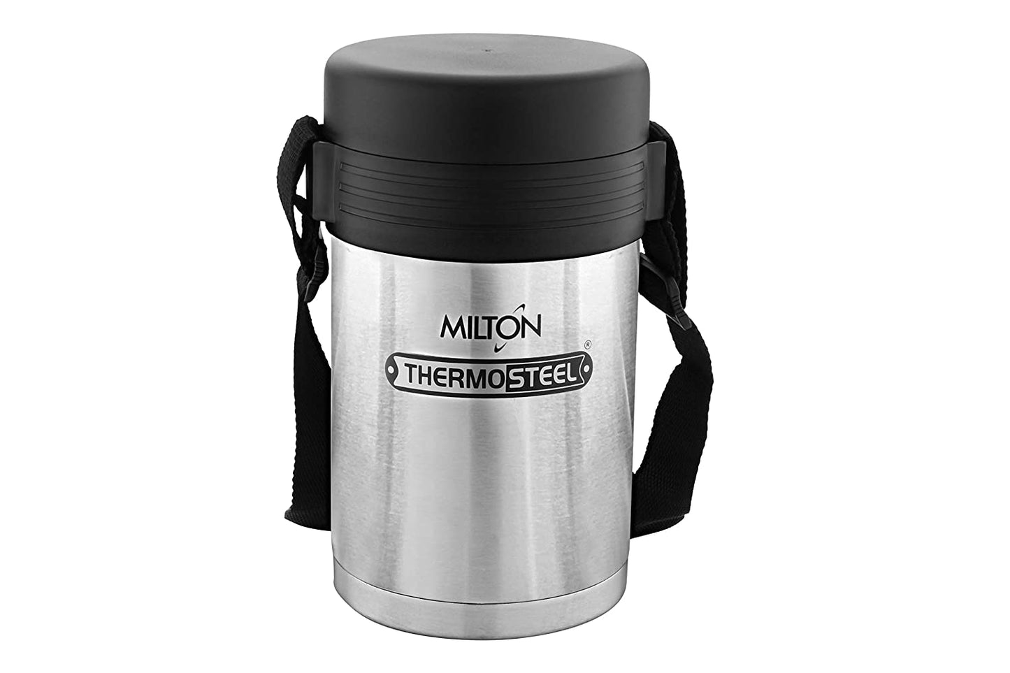 Milton Tuscany Thermosteel Tiffin With Plain Lid | Black