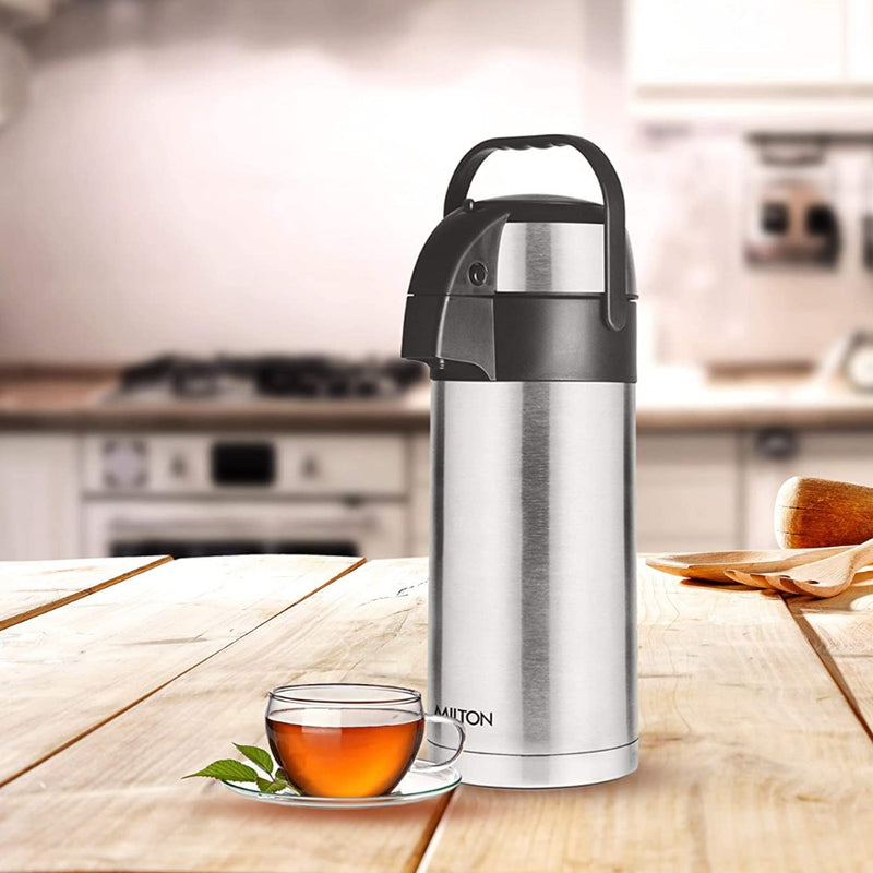 1pc, 3L Stainless Steel Thermal Coffee Carafe with Pump - Keep Your Coffee  Hot and Fresh All Day Long