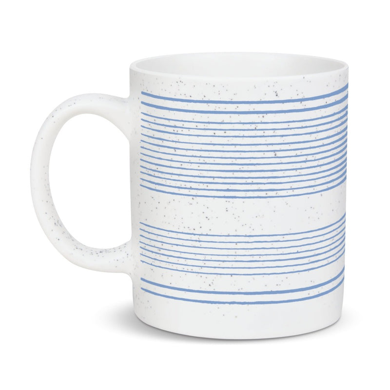 Treo Artisan Earthen Art 350 ML Ceramic Mug - Blue Line - 6