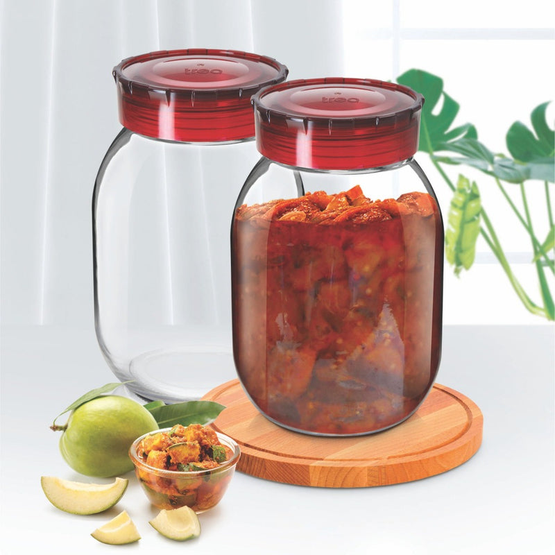 Treo Round Glass Storage Jar - 1800 ml - 7