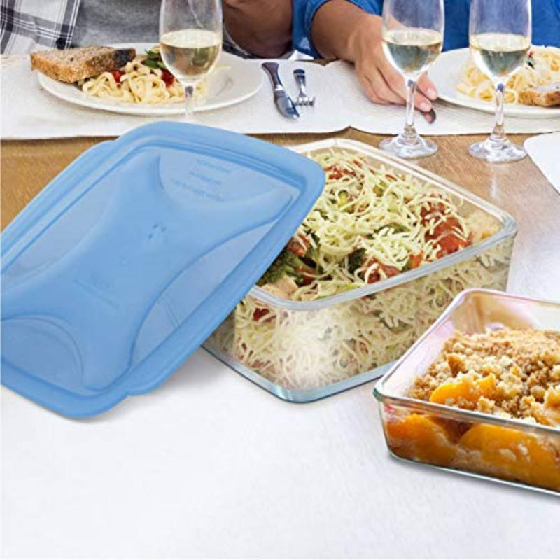 Treo Borosilicate Square Dish 650 ML with Microwavable Lid - 3