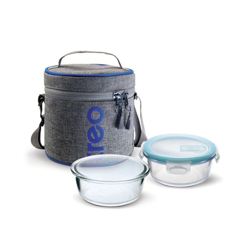 Treo All Fresh 400 ML Borosilicate Glass Round Container Tiffin Box with Cover - 2 Containers - 3