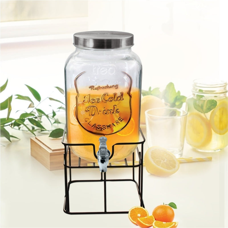 Treo Cask Dispensing Jar With Steel Tap and Iron - 1
