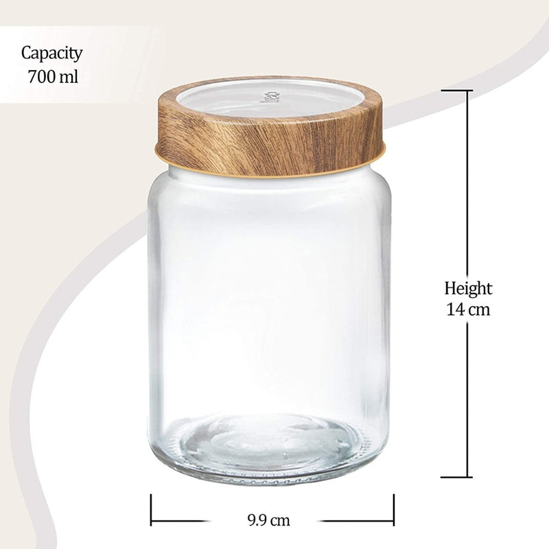 Treo Woody Radius Storage Glass Jar - 7