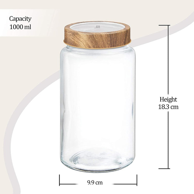 Treo Woody Radius Storage Glass Jar - 10