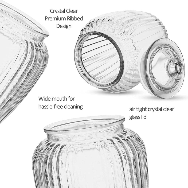 Treo Pot Jar with Glass Lid 670 ML Storage Jar - 6
