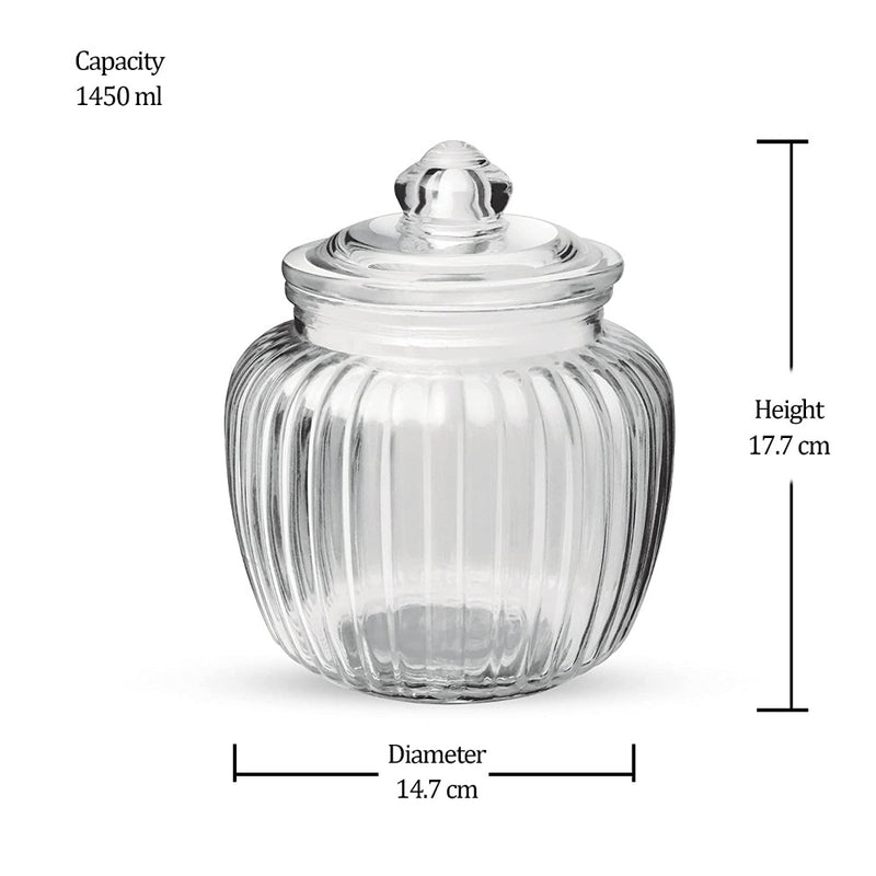 Treo Pot Jar with Glass Lid - 1450 ML - 9