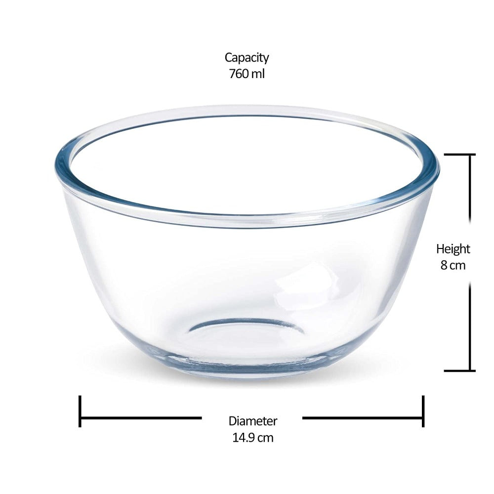Treo Ovensafe Borosilicate Glass Mixing Bowl - 6