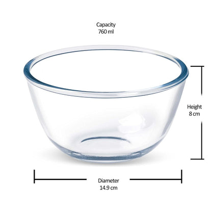 Treo Ovensafe Borosilicate Glass Mixing Bowl - 6