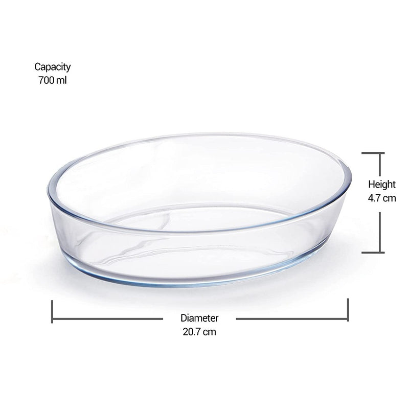 Treo Ovensafe Oval Borosilicate Glass Dish - 700 ML - 4