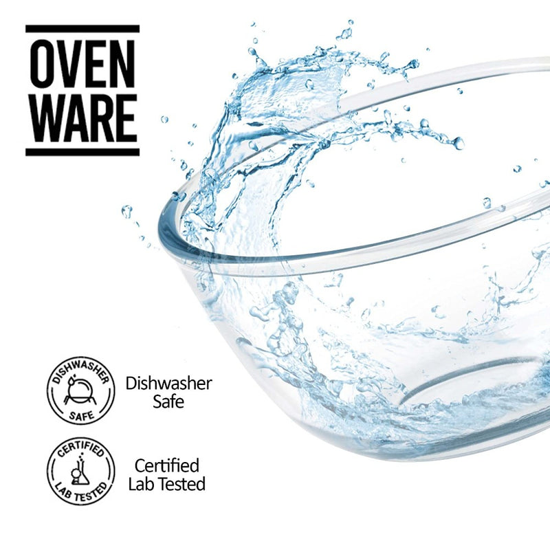 Treo Ovensafe Mixing Borosilicate Glass Bowl with Quick Lid - 14