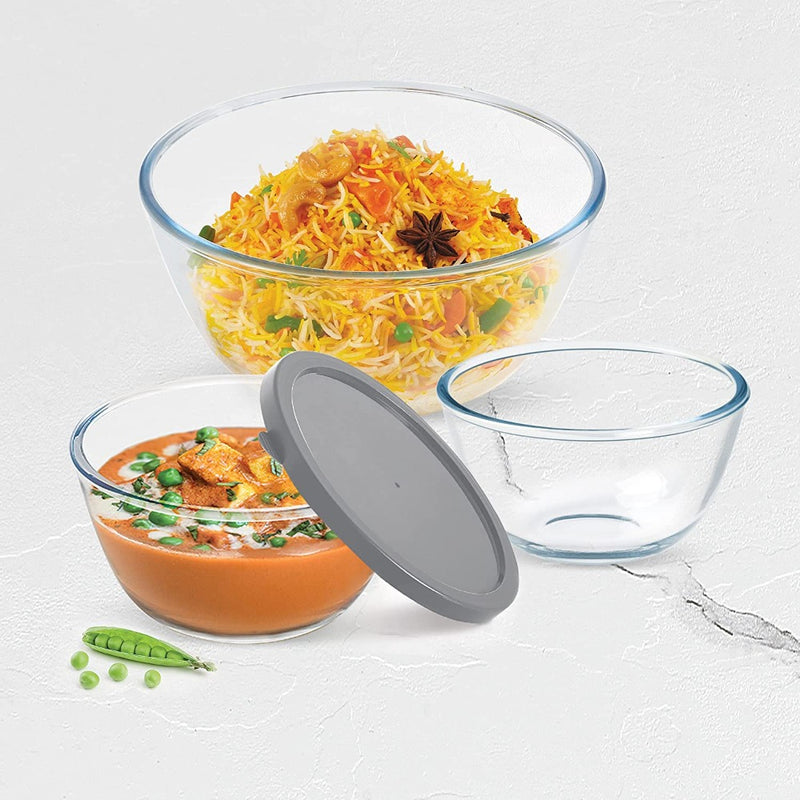 Treo Ovensafe Mixing Borosilicate Glass Bowl with Quick Lid - 1