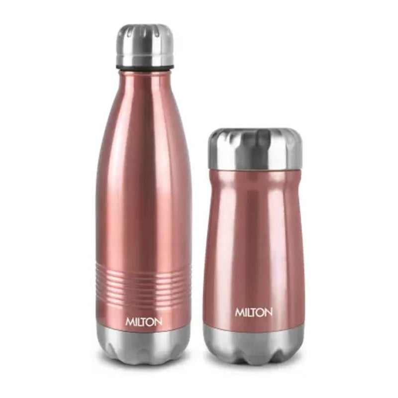 Milton Duet Gift Set - Duo Dlx 500 ML Bottle + All Rounder 350 ML Flask - 2