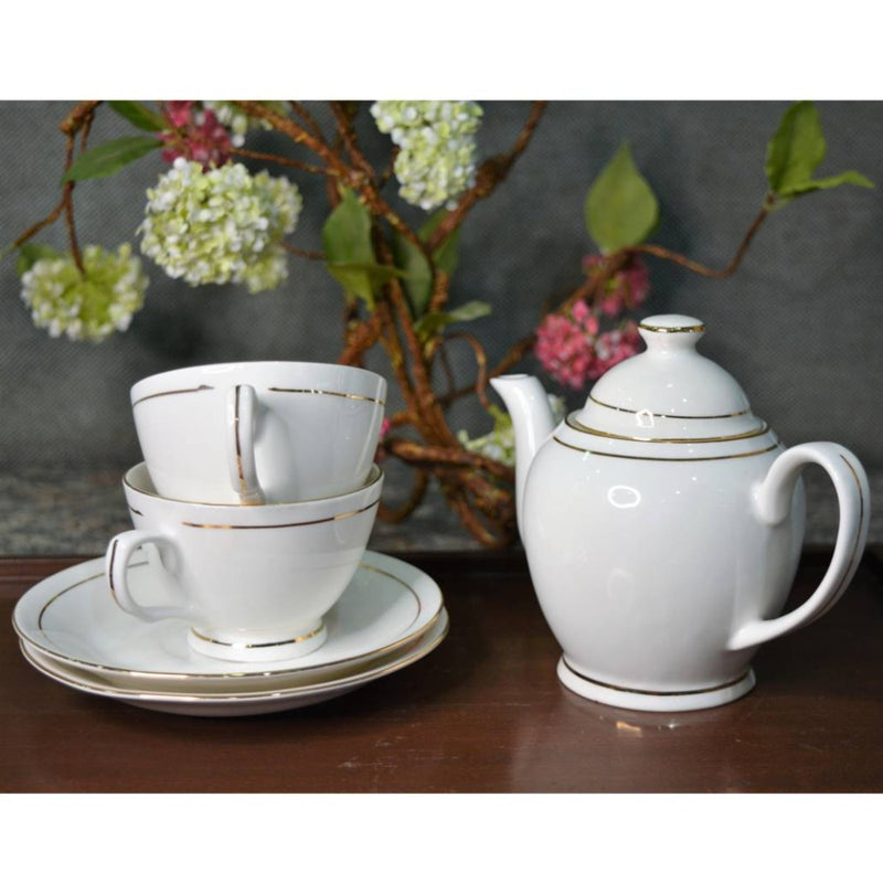 Oasis Italian Tea Set - 1 Teapot + 2 Cups + 2 Saucer - 2
