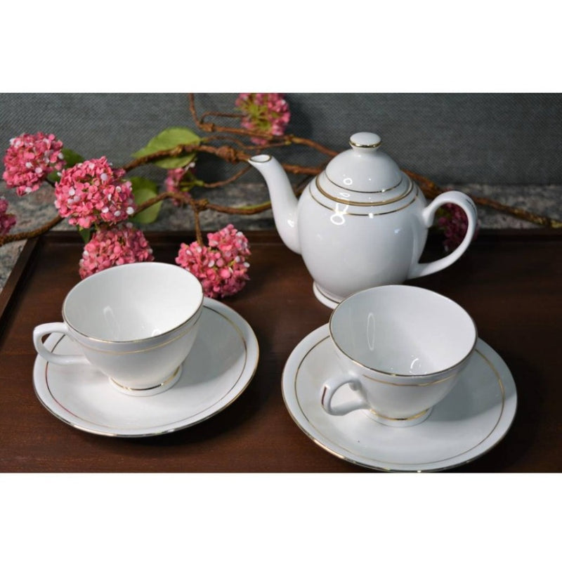 Oasis Italian Tea Set - 1 Teapot + 2 Cups + 2 Saucer - 3