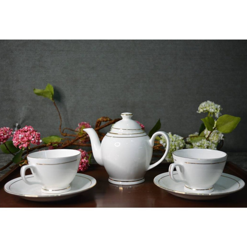 Oasis Italian Tea Set - 1 Teapot + 2 Cups + 2 Saucer - 1
