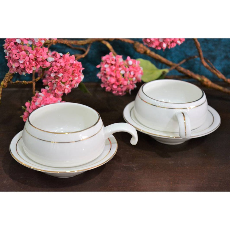 Oasis White Lily Cup Saucer Set - 2