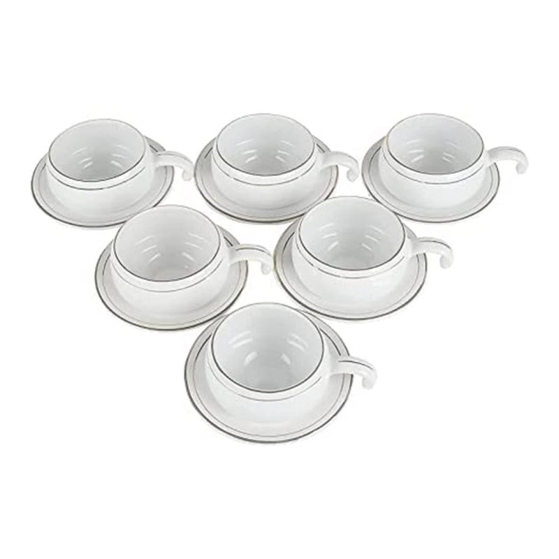 Oasis White Lily Cup Saucer Set - 4