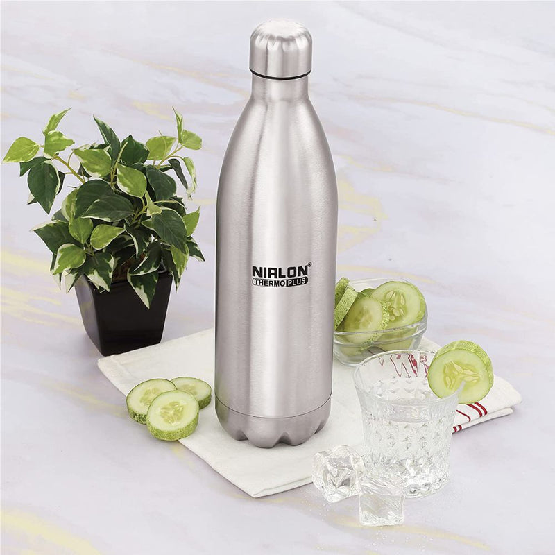 Nirlon Stainless Steel Cola Thermo Plus 960 ML Vacuum Insulated Flask Water Bottle - 1