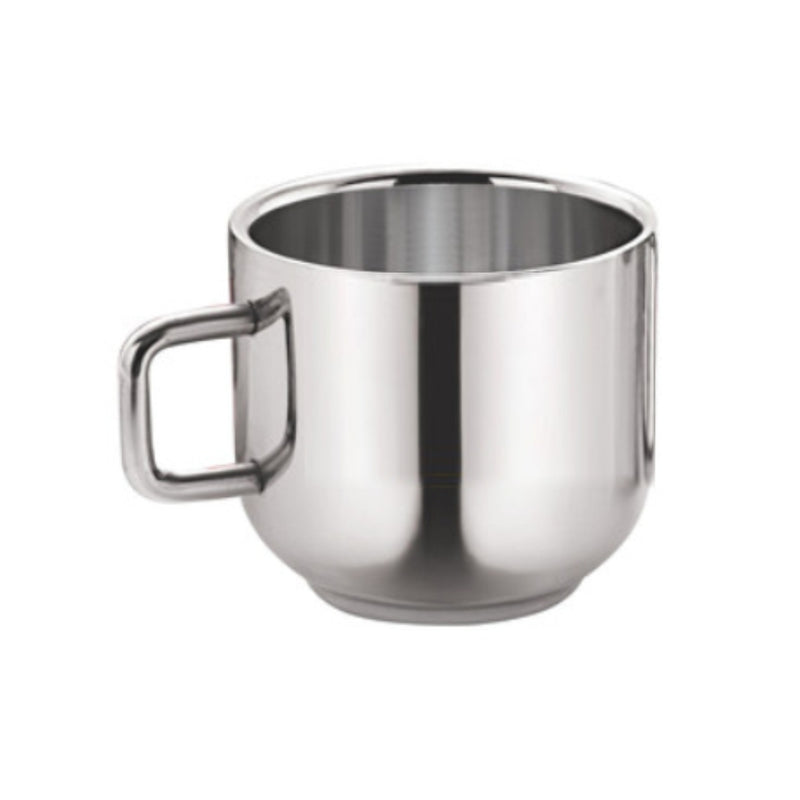 Nirlon Stainless Steel Small Tea Cup- Apple | Silver | Set of 6 Pc | 100 ML on www.rasoishop.com