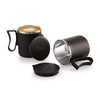 Nirlon Flute 300 ML Double Wall Plastic Stainless Steel Tea Coffee Mug with Lid - Black - 5