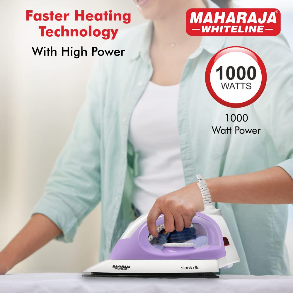 Maharaja Whiteline Sleek DLX 1000 Watt Dry Iron - 4