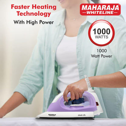 Maharaja Whiteline Sleek DLX 1000 Watt Dry Iron - 4