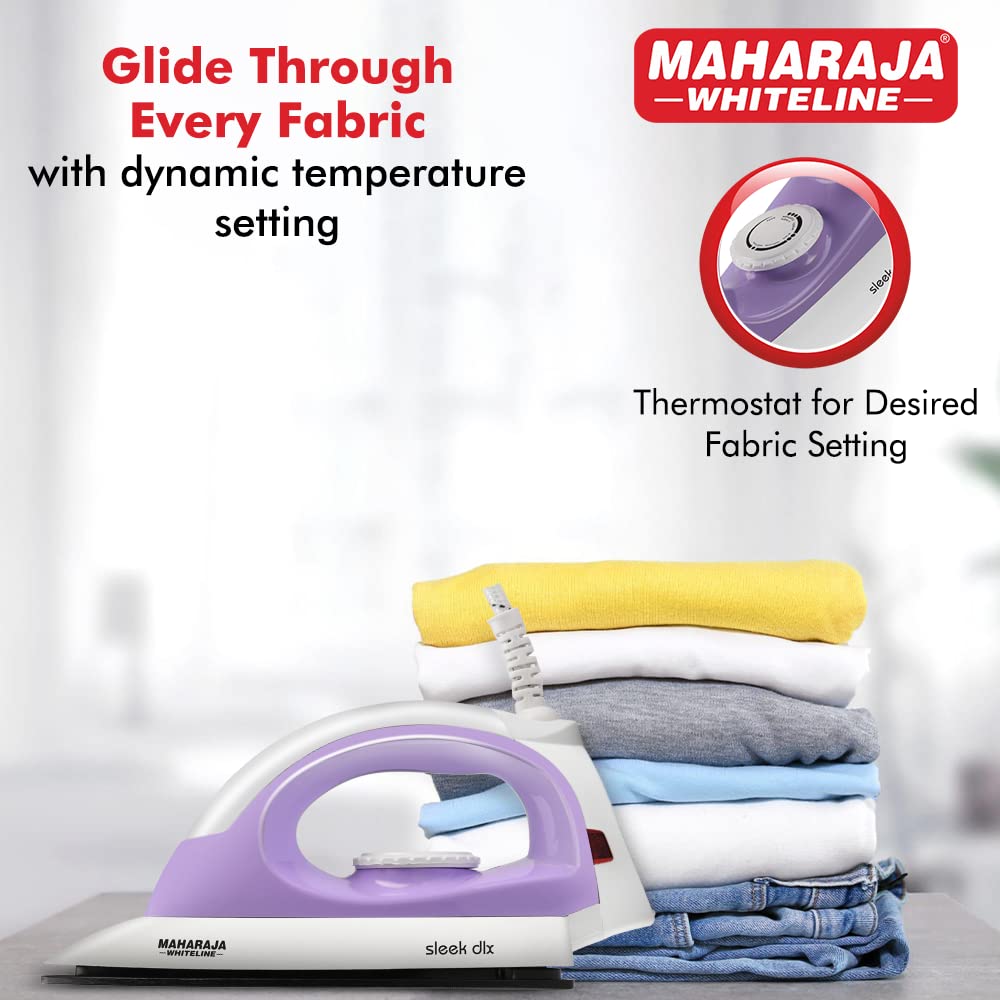 Maharaja Whiteline Sleek DLX 1000 Watt Dry Iron - 5