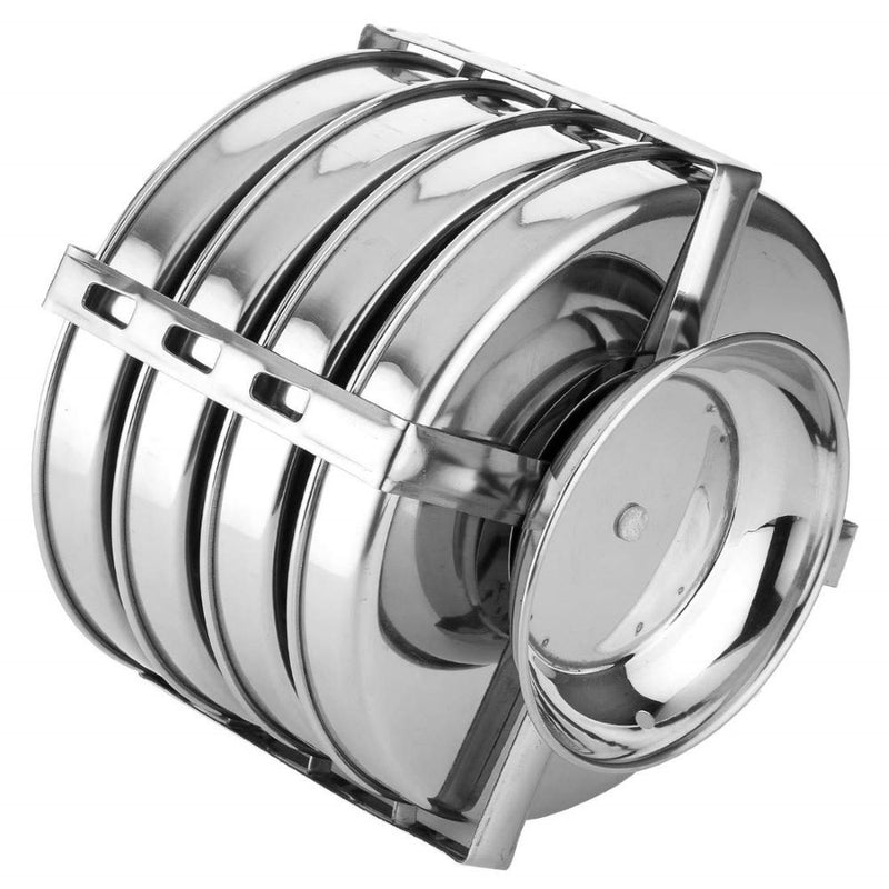 Komal Stainless Steel Dhokla Stand with 4 Plates Hawkins Type Silv