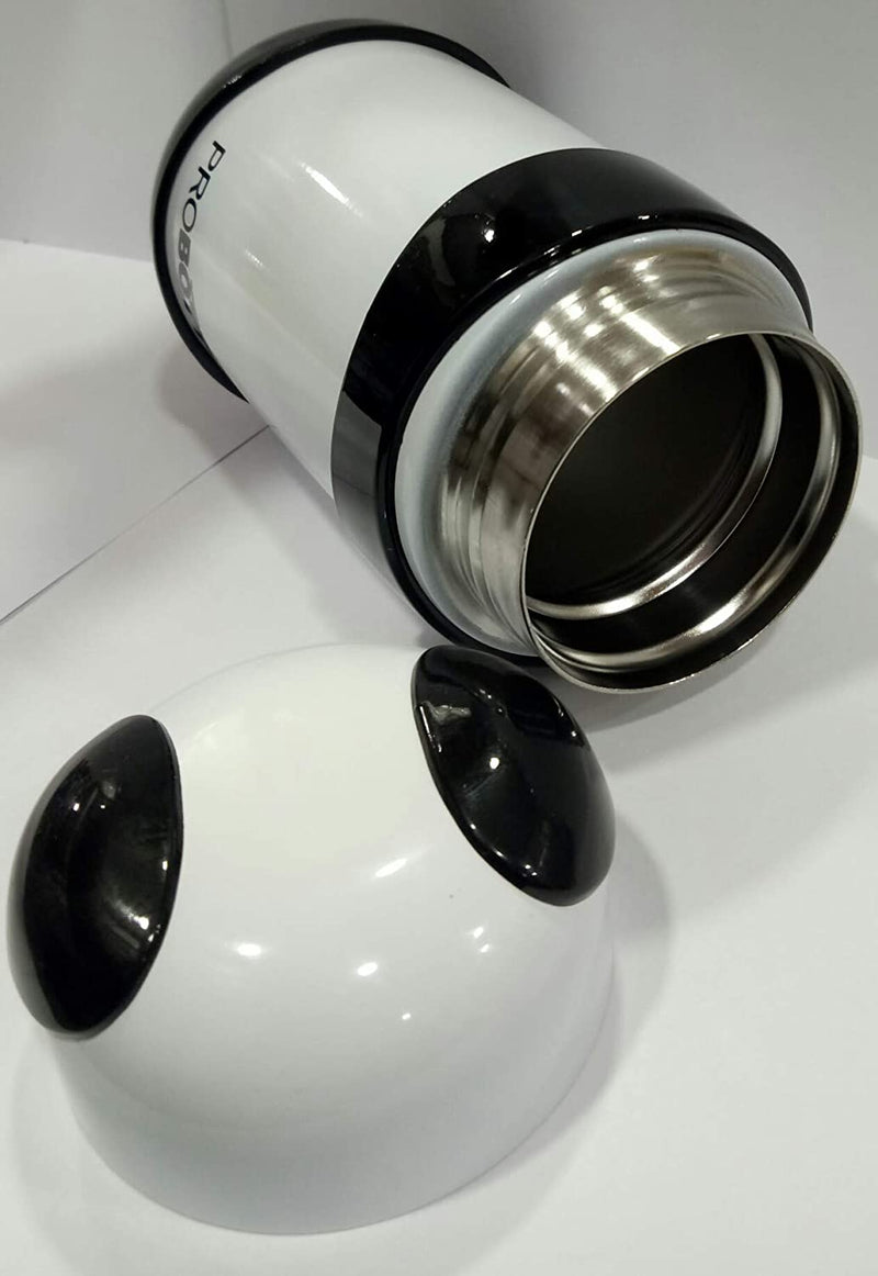 Probott - BPA Free 260 ML Stainless Steel Sports Vacuum Water Bottle Panda PB260-07 (White)