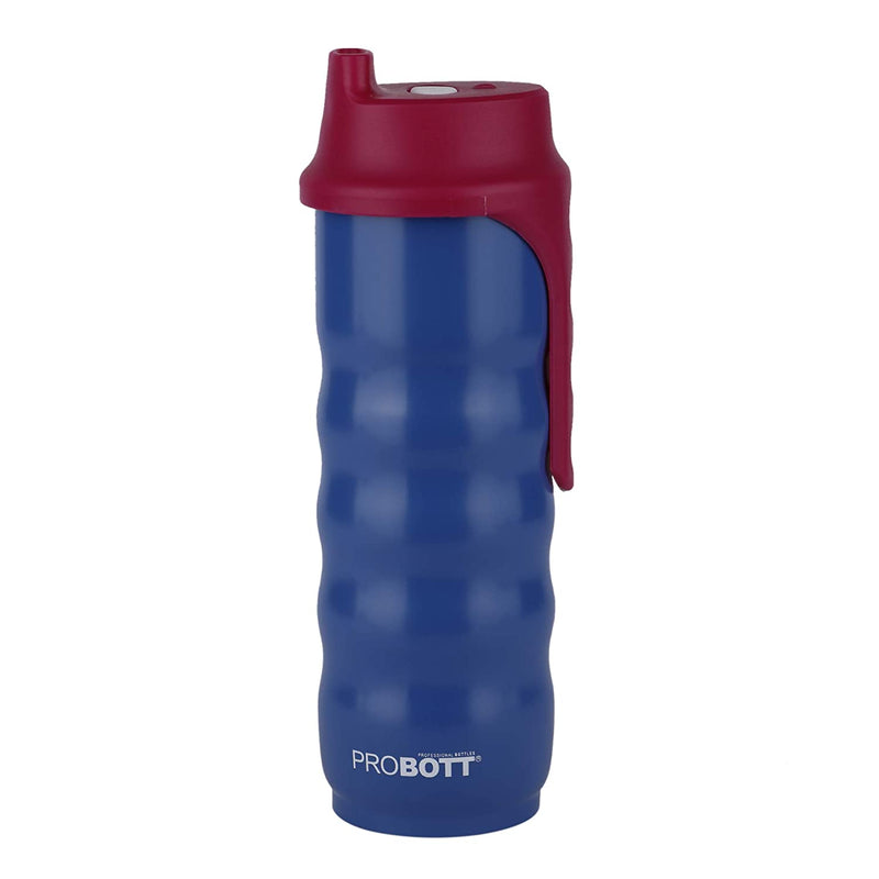 PROBOTT Thermosteel Spring Shaker for Protein Shake Gym 500ml -Blue