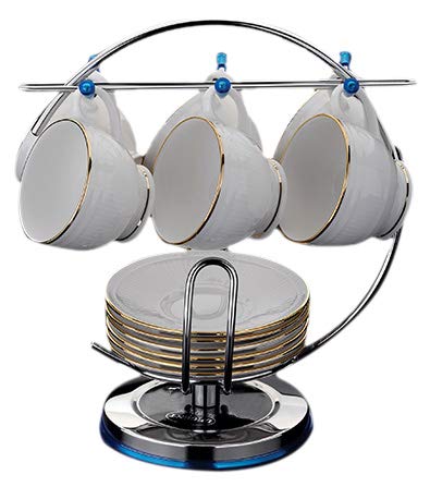 Decent Dazzle Stainless Steel Cup and Saucer Stand | Sliver | 1 Pc