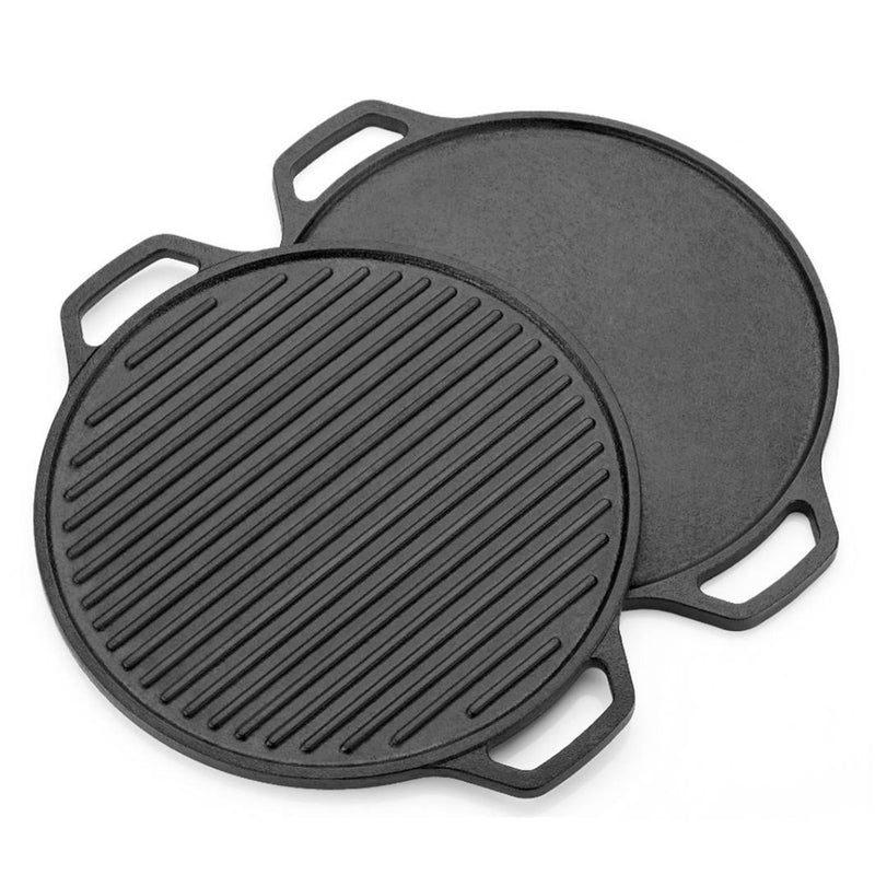 Softel Cast Iron 30 cm 2-In-1 Grill & Griddle (Grill pan + Dosa Tawa) - 3