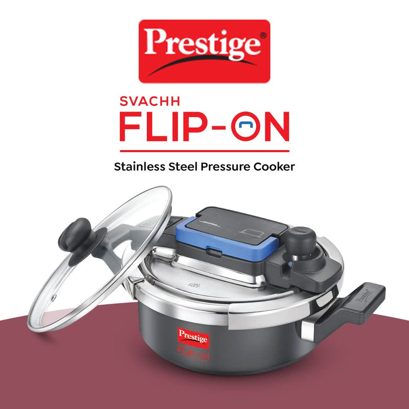 Prestige Svachh Flip-on Hard Anodised Pressure Cooker with Glass Lid 20160 - 2