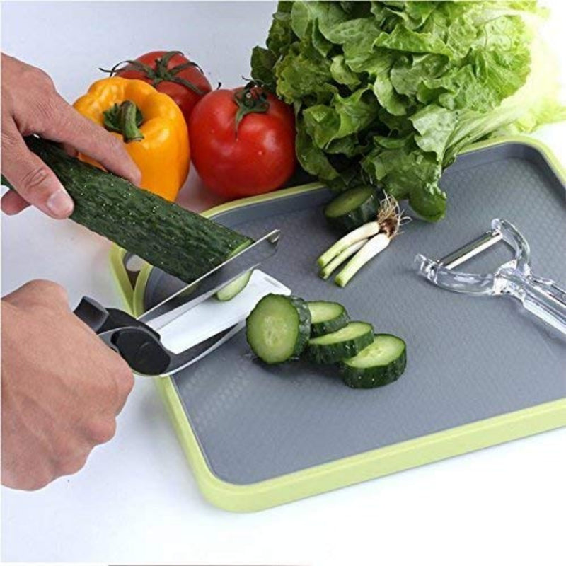 Ankur 2 in 1 Stainless Steel Smart Knife with Chopping Board - 3