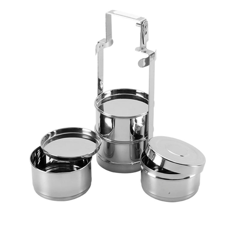 BENGANI Bombay Tiffin with Plate Stainless Steel