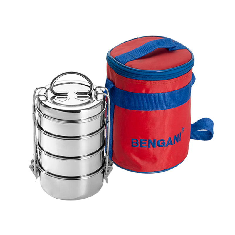 Bengani Stainless Steel Dura Hot Lunch Box with Insulated Carry Bag