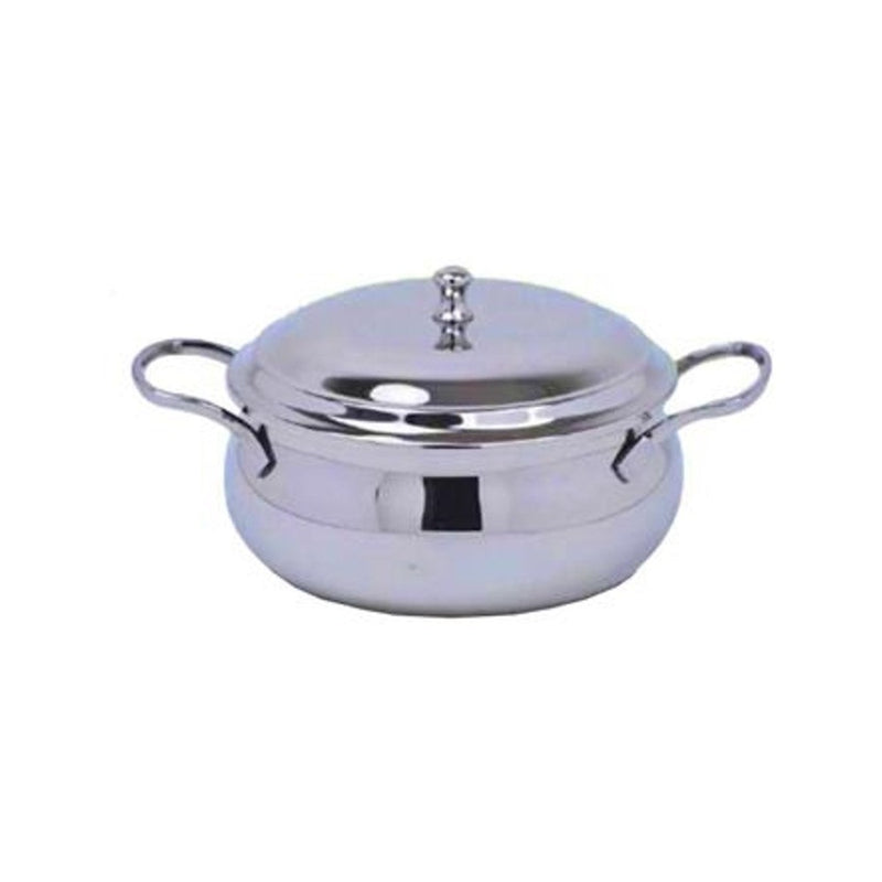 Mirror Stainless Steel Ball Handi with Lid - 750 ml - 2