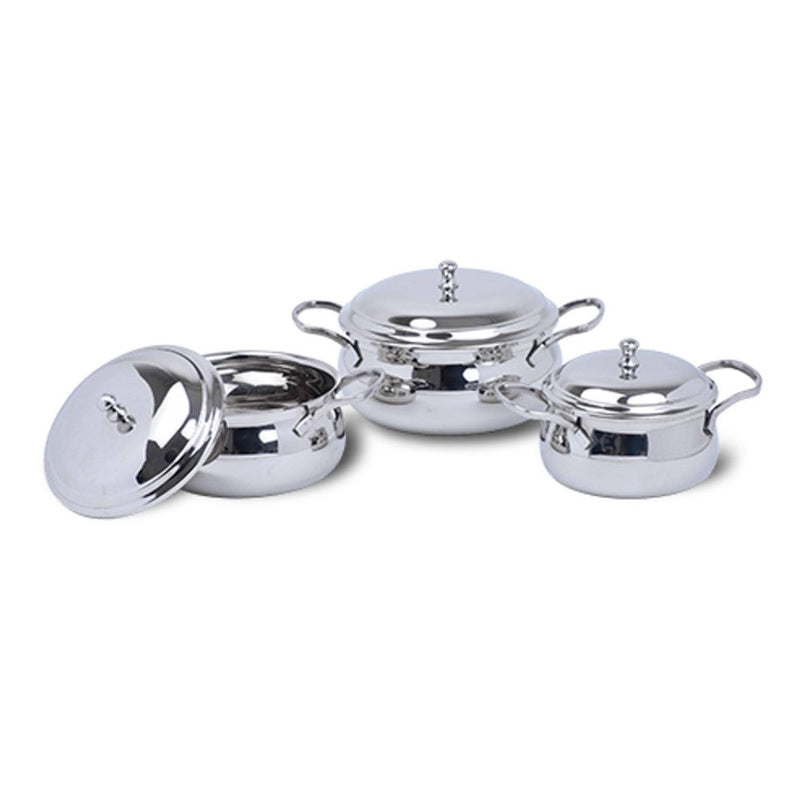 Mirror Stainless Steel Ball Handi with Lid - 5