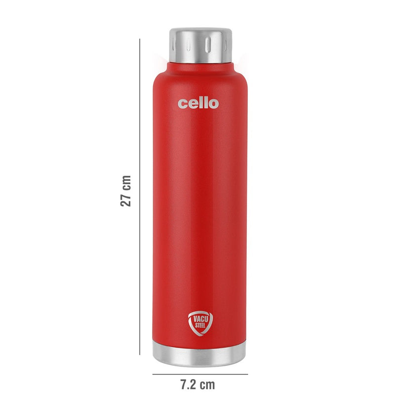 Cello Duro Top Tuff Steel Water Bottle with Durable DTP Coating - 16