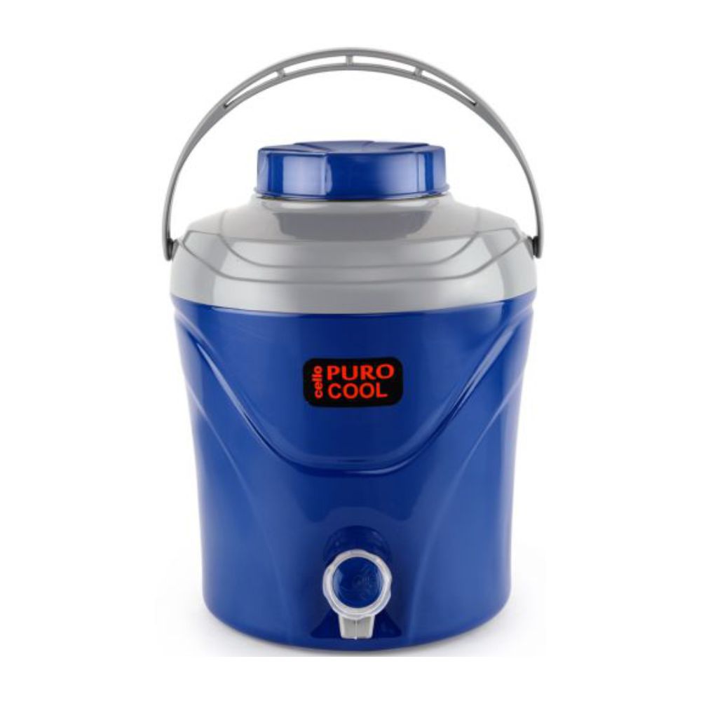 Cello Puro Cool Plastic Insulated Water Jug - Blue - 10 Litre - 8