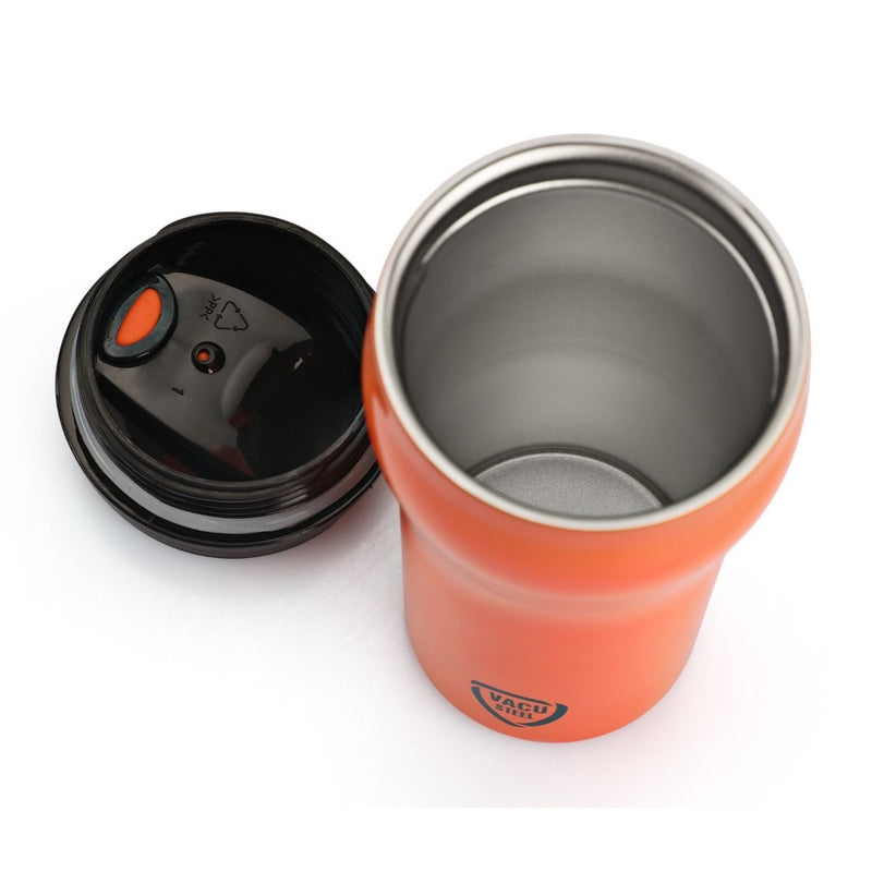 Cello Oreo Stainless Steel Flask Travel Mug - Orange - 19