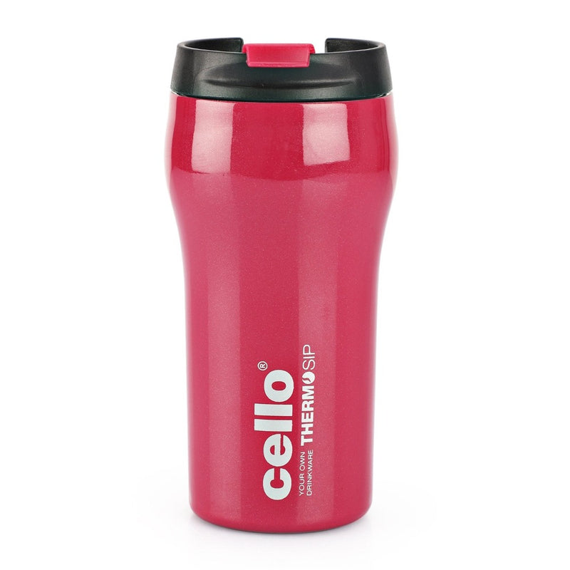 Cello Oreo Stainless Steel Flask Travel Mug - Red - 1