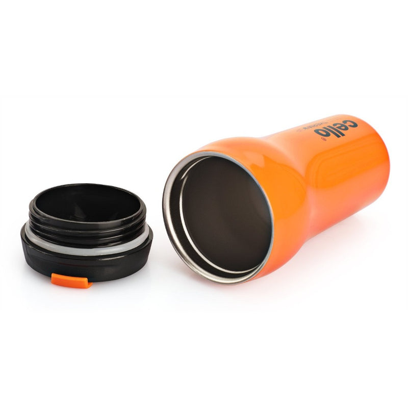 Cello Oreo Stainless Steel Flask Travel Mug - Orange - 18