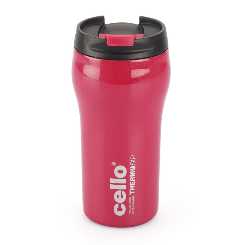 Cello Oreo Stainless Steel Flask Travel Mug - Red - 5