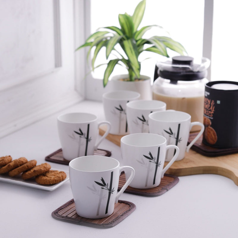 Clay Craft Ceramic Master Floral Printed 180 ML Coffee & Tea Mugs - 1
