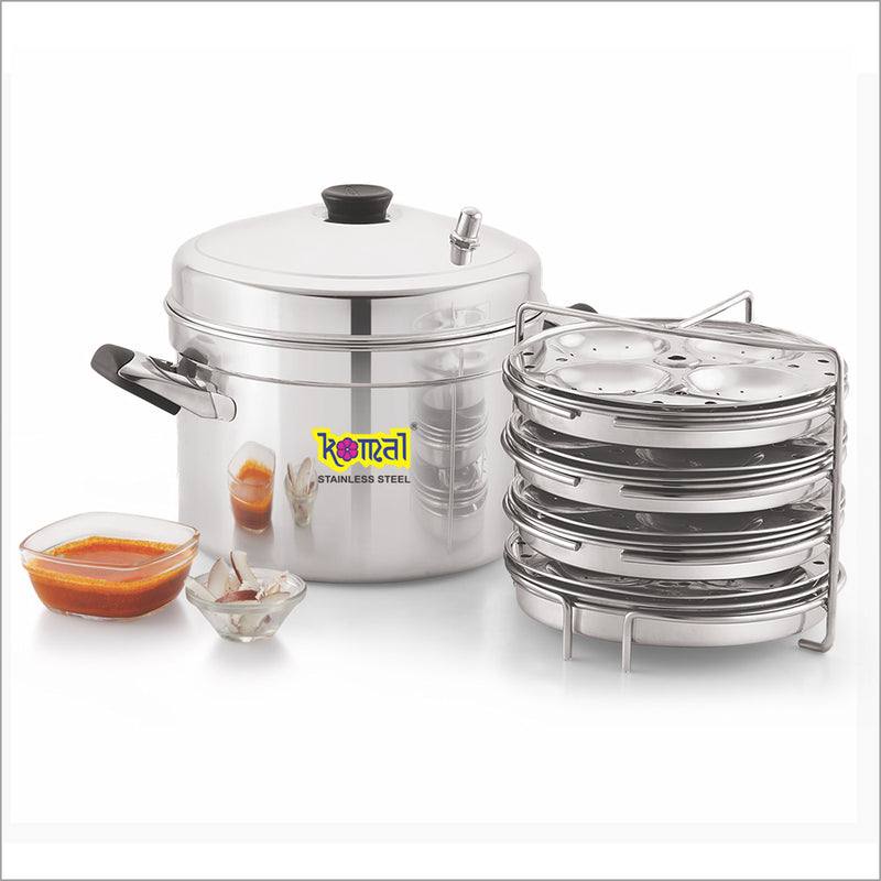 Komal Stainless Steel Big Idli Cooker With Multy 4 Plates