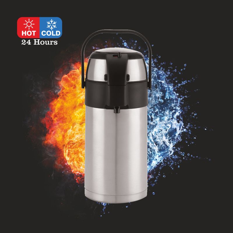 Cello S-VAC Vacuum Insulated Beverage Dispenser | Hot- Cold |Silver