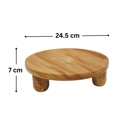 RasoiShop Wooden Chakla Bolong Heavy (No. 10) - 5